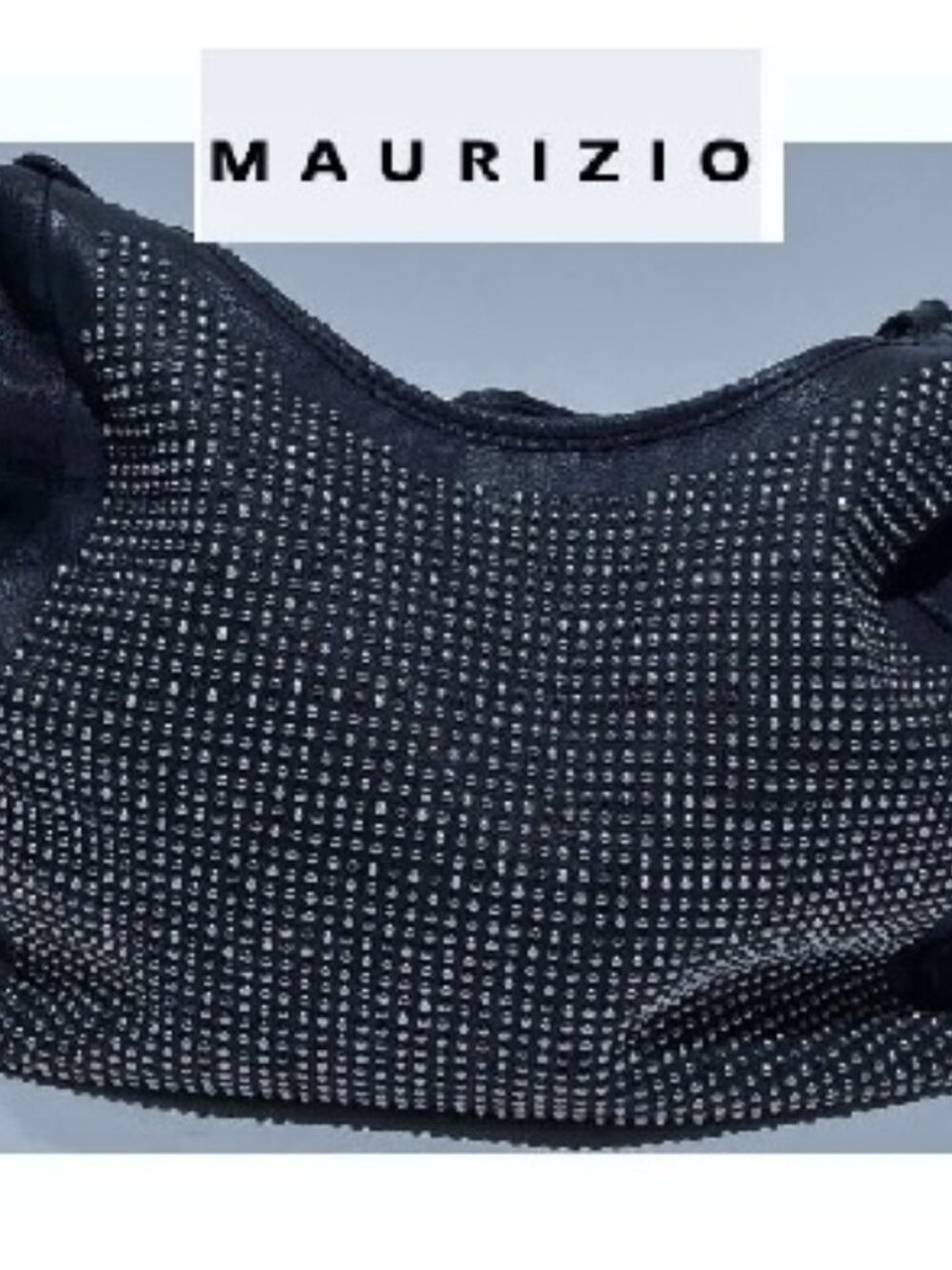 Maurizio Taiuti Italy Leather Slouchy Leather Cowhide Studded Hobo Shoulder Bag